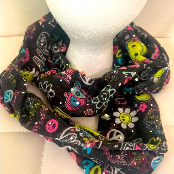Justice Kids Trendy Infinite Loop Scarf Colorful Fun Emoji Designs - Picture 2 of 5